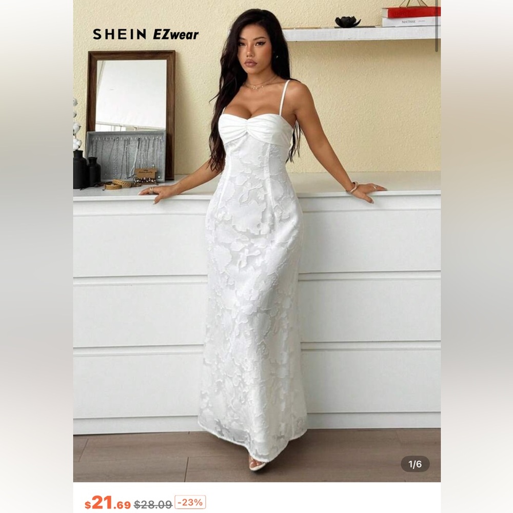 Elegant White Women's Dress